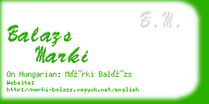 balazs marki business card